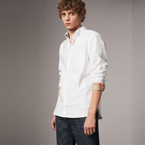 camicia burberry brit bianca uomo|Camicie BURBERRY da Uomo .